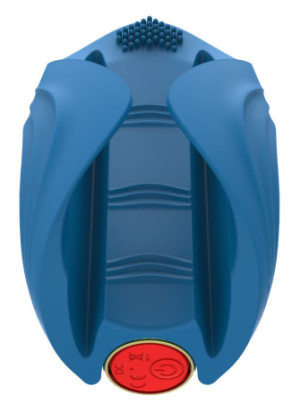Masturbateur vibrant bleu en silicone, USB MILO - WS-NV524